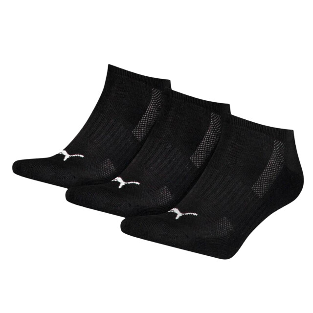 Puma Uniseks enkelsokken voor volwassenen met kussentjes (pak van 3) UTPP1108_black large
