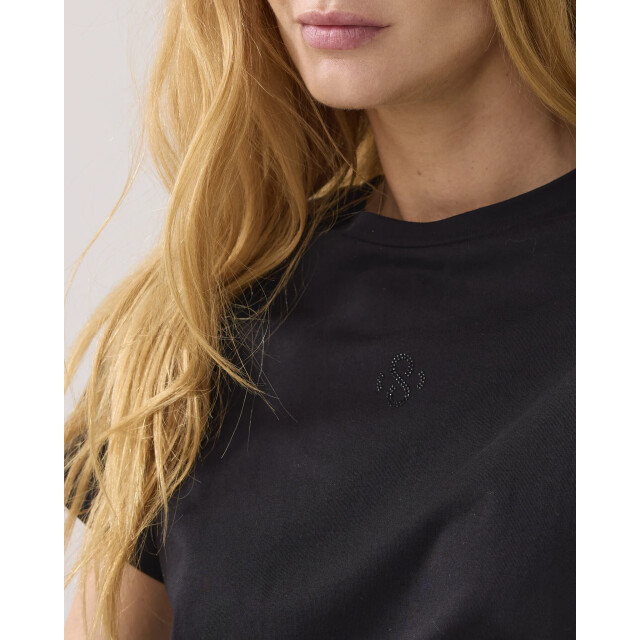 Summum 3s5185-30714 990 rhine stone logo tee black 3s5185-30714 990 large