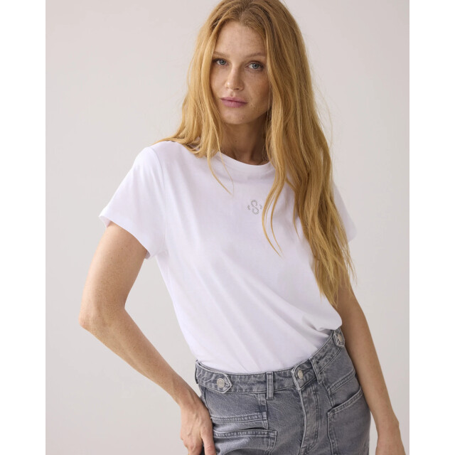 Summum 3s5185-30714 110 rhine stone logo tee white 3s5185-30714 110 large