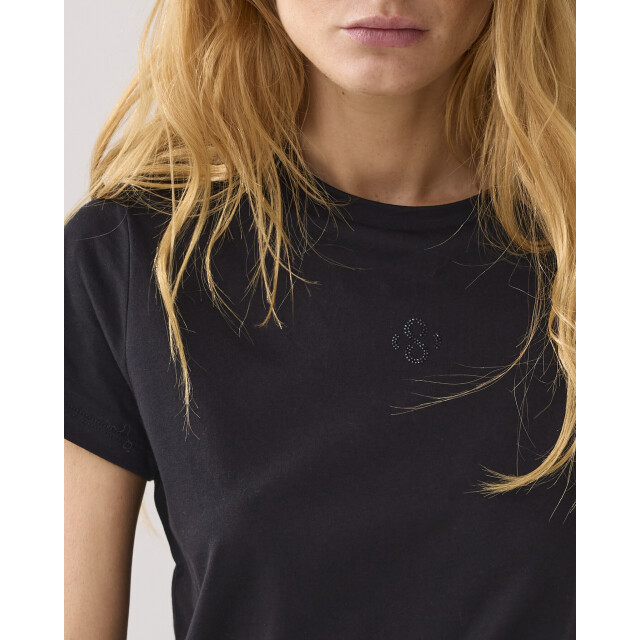 Summum 3s5185-30714 990 rhine stone logo tee black 3s5185-30714 990 large