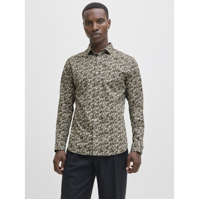 Jack & Jones Jprblablackpool stretch aop ls shirt sn dessin 5309.79.0054 large