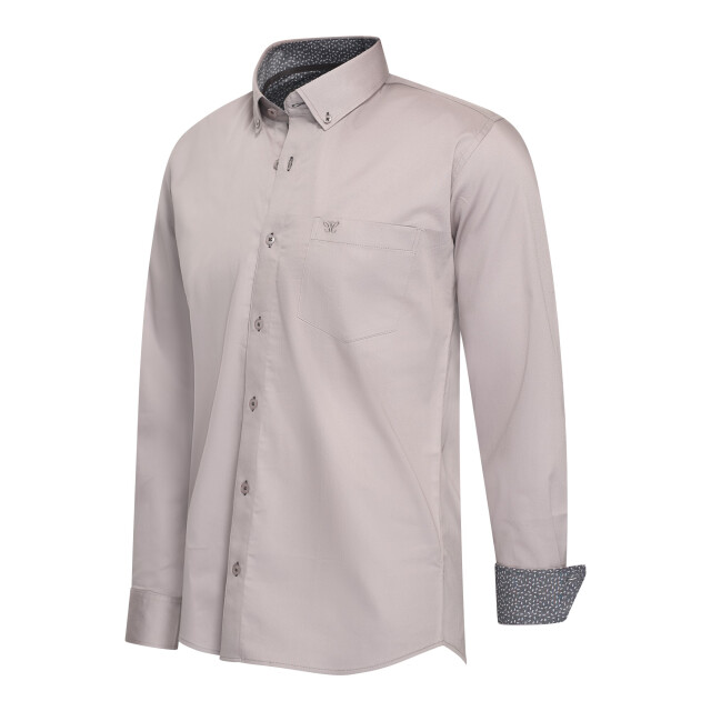 Cappuccino Italia Stretch overhemd ancona ancona-gry-L large