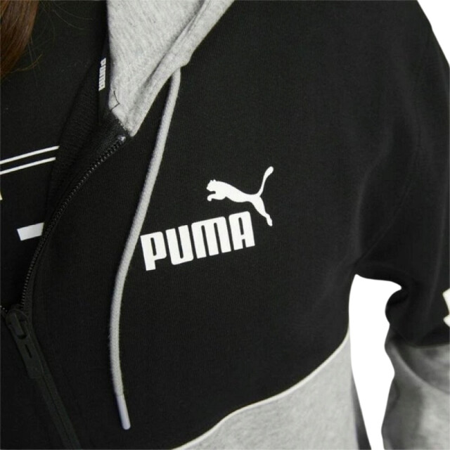 Puma Heren power full zip hoodie UTPP5383_blackgrey large