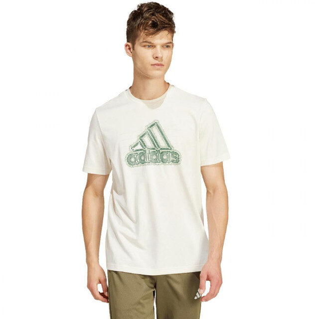 Adidas Heren groeibadge grafisch t-shirt UTPP3365_beige large