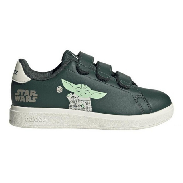 Adidas Kinderen/kinderen advantage cf star wars: de mandalorian ecologisch leren trainers UTPP5019_green large