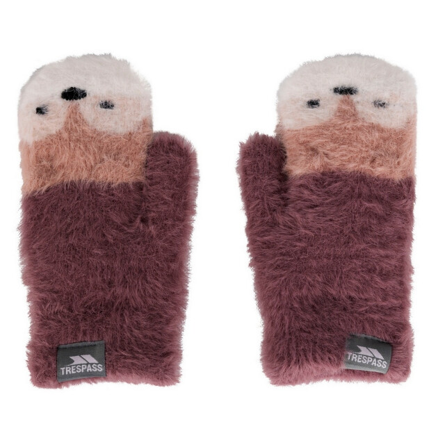 Trespass Kinderen/kinderen hillside gebreide wanten UTTP6156_rosetone large