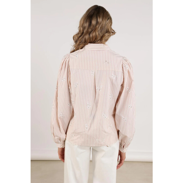 Nukus Nkf02096 287 jolies blouse stripe offwhite/dusty pink NKF02096  287 large