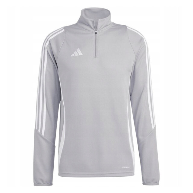 Adidas Heren tiro 24 quarter zip trainings sweatshirt UTPP2379_greysilver large