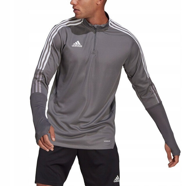 Adidas Heren tiro 21 quarter zip training top UTPP2077_grey large Adidas Heren tiro 21 quarter zip training top UTPP2077_grey large