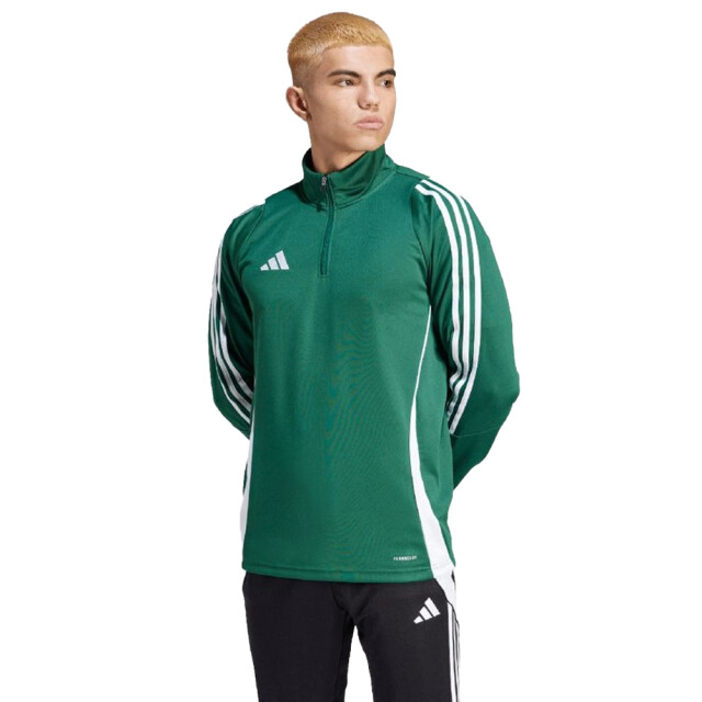 Adidas Heren tiro 24 quarter zip trainings sweatshirt UTPP2379_green large