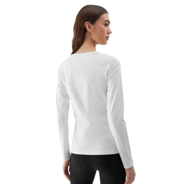 4F Dames f218 effen slim t-shirt met lange mouwen UTPP157_white large