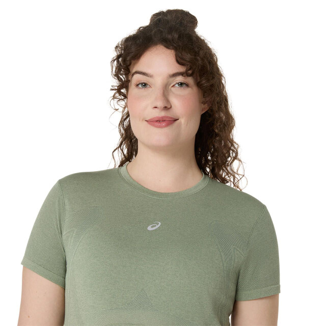 Asics road seamless ss top hardloop t-shirt korte mouw zomer dames - 071888_200-XL large