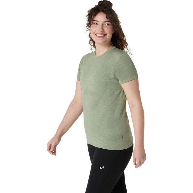 Asics road seamless ss top hardloop t-shirt korte mouw zomer dames - 071888_200-XL large