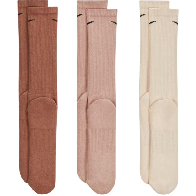 Nike Uniseks adult everyday plus gewatteerde sokken set (set van 3) UTPP6966_brown large