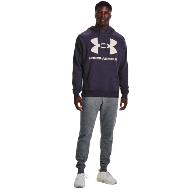 Under Armour Heren rival groot logo fleece training hoodie UTPP5542_violet large