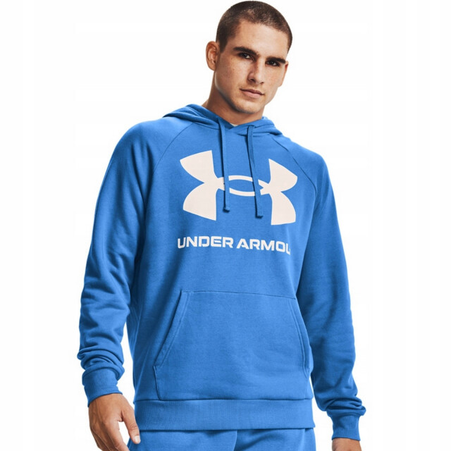 Under Armour Heren rival groot logo fleece training hoodie UTPP5542_blue large