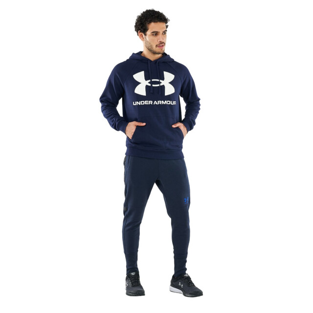 Under Armour Heren rival groot logo fleece training hoodie UTPP5542_navyblue large