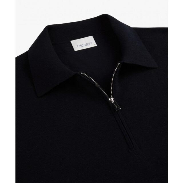 Profuomo Ppwj30012e p heren polo trui met half zip profu P/PPWJ30012E large