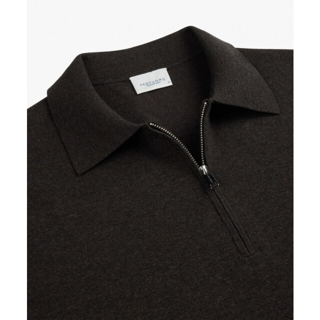Profuomo Ppwj30012c h heren polo trui met halfzip - profu H/PPWJ30012C large