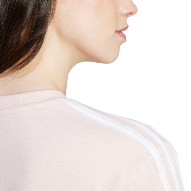 Adidas Dames essentials 3 strepen single jersey gewaad top UTPP3192_beige large