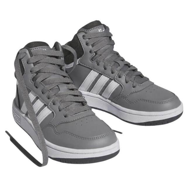 Adidas Kinder/kids hoops 3.0 mid cut trainers UTPP5022_greywhite large