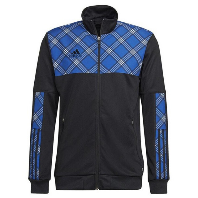 Adidas Heren tiro geruit trainingsjack met logo UTPP4615_blackblue large Adidas Heren tiro geruit trainingsjack met logo UTPP4615_blackblue large