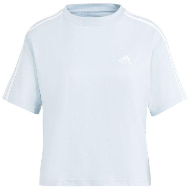 Adidas Dames essentials 3 strepen single jersey gewaad top UTPP3674_blue large