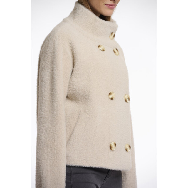 Rino & Pelle Short double breasted jacket beige 4512.05.0009 large Rino & Pelle Short double breasted jacket beige 4512.05.0009 large