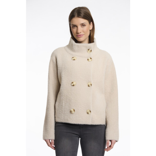 Rino & Pelle Short double breasted jacket beige 4512.05.0009 large Rino & Pelle Short double breasted jacket beige 4512.05.0009 large