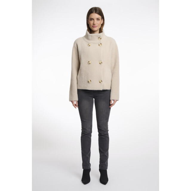 Rino & Pelle Short double breasted jacket beige 4512.05.0009 large Rino & Pelle Short double breasted jacket beige 4512.05.0009 large