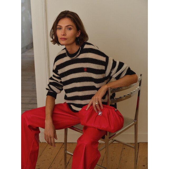 Dante 6 D6 ariama stripe striped sweater D6 Ariama Stripe Striped Sweater/9950 Black Cream large Dante 6 D6 ariama stripe striped sweater D6 Ariama Stripe Striped Sweater/9950 Black Cream large