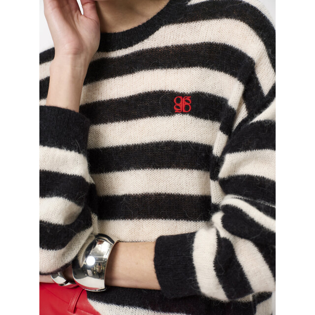 Dante 6 D6 ariama stripe striped sweater D6 Ariama Stripe Striped Sweater/9950 Black Cream large Dante 6 D6 ariama stripe striped sweater D6 Ariama Stripe Striped Sweater/9950 Black Cream large
