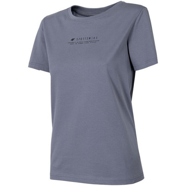 4F Dames h4z22 tekst t-shirt UTPP447_grey large