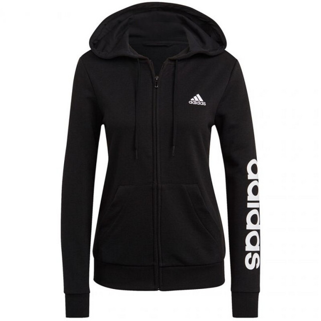 Adidas Dames essentials linear full zip hoodie UTPP428_black large
