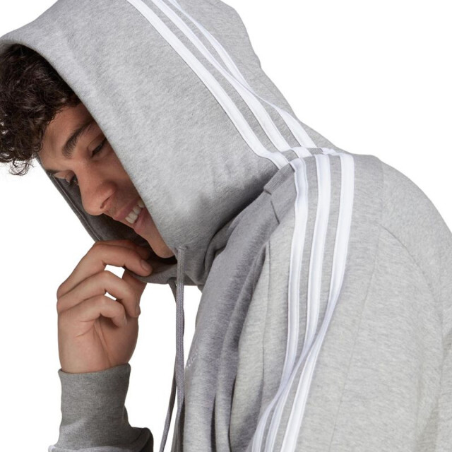 Adidas Heren essentials 3 stripes french terry hoodie UTPP3277_grey large