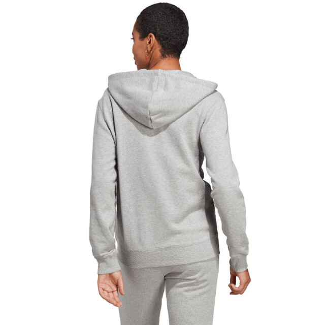 Adidas Dames essential linear french terry full zip hoodie UTPP3353_grey large Adidas Dames essential linear french terry full zip hoodie UTPP3353_grey large