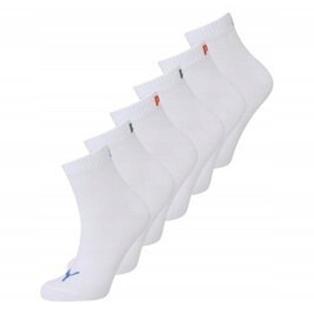 Puma Kwart enkelsokken met logo voor volwassenen (set van 6) UTPP3635_white large