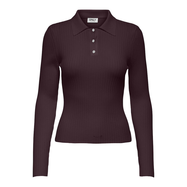 Only Onlelisa ls rib polo rp knt bordeaux 4359.47.0001 large