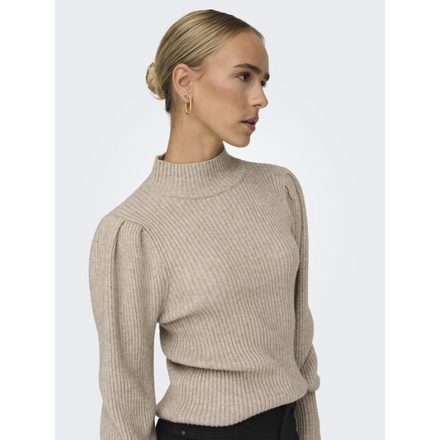 Only onlkatia l/s highneck pullover knt 15232494 mocha meringue 06711.881.0007 large