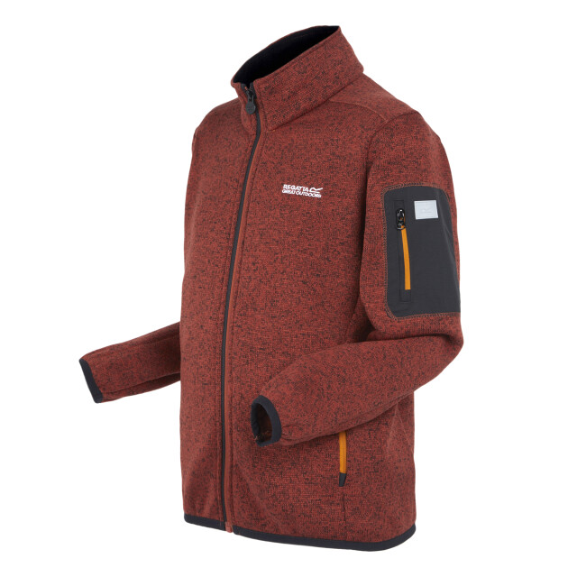Regatta Kinder/kinder newhill fleece jas UTRG8902_redochreblack large Regatta Kinder/kinder newhill fleece jas UTRG8902_redochreblack large