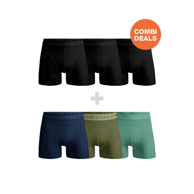 Muchachomalo Heren 3+3-pack boxershorts CDSOL1189-1190 large Muchachomalo Heren 3+3-pack boxershorts CDSOL1189-1190 large