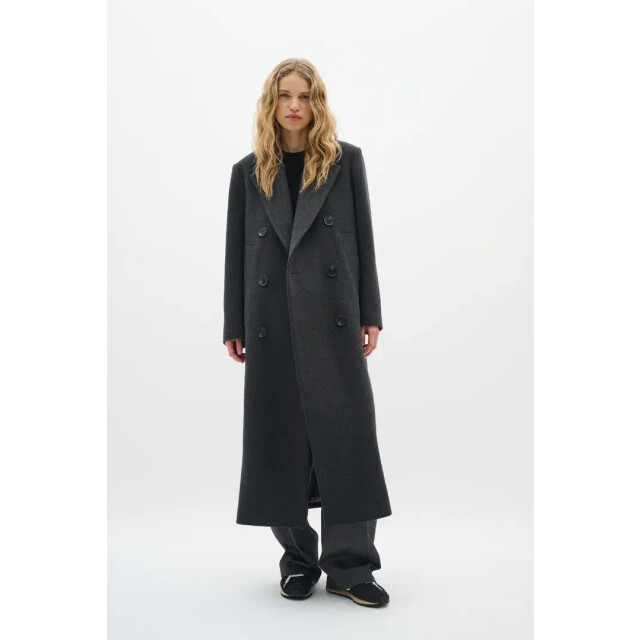 InWear Iw yunah long coat IW Yunah Long Coat/300596 Dark Grey Melange large