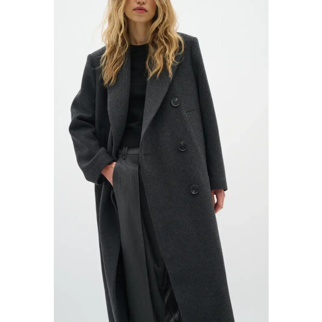 InWear Iw yunah long coat IW Yunah Long Coat/300596 Dark Grey Melange large
