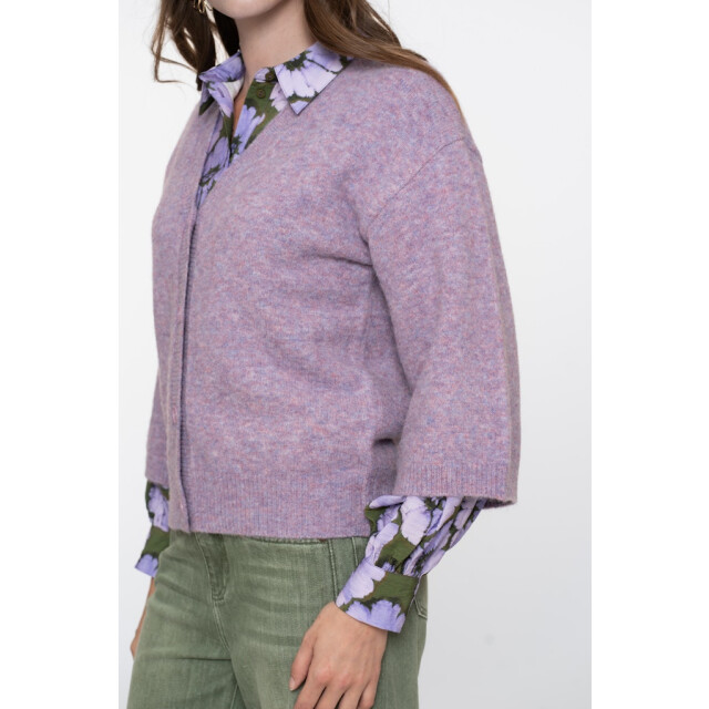 Geisha Cardigan v-neck 34 sleeves lila 4249.51.0015 large