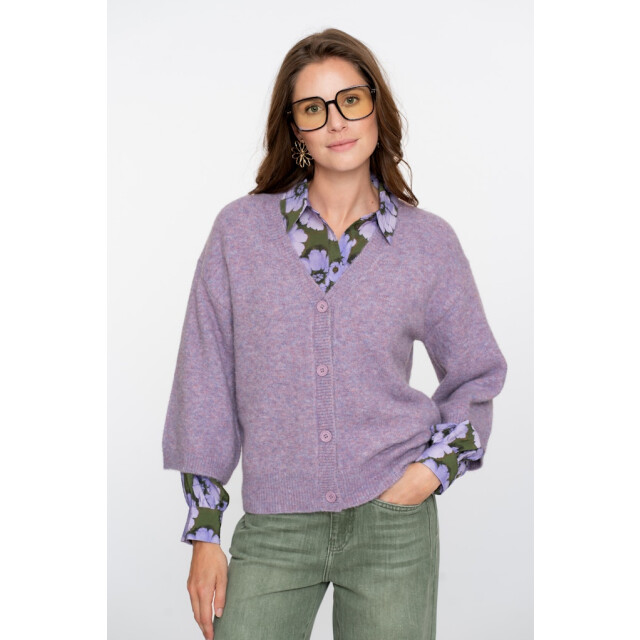 Geisha Cardigan v-neck 34 sleeves lila 4249.51.0015 large