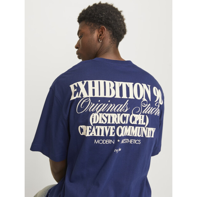 Jack & Jones jorroxbury type tee ss crew neck 12265826 ocean cavern 05011.240.0124 large