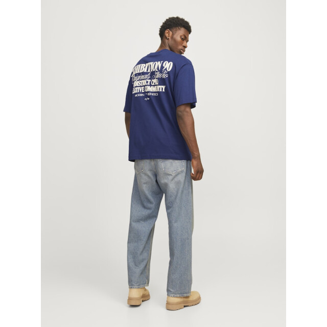Jack & Jones jorroxbury type tee ss crew neck 12265826 ocean cavern 05011.240.0124 large