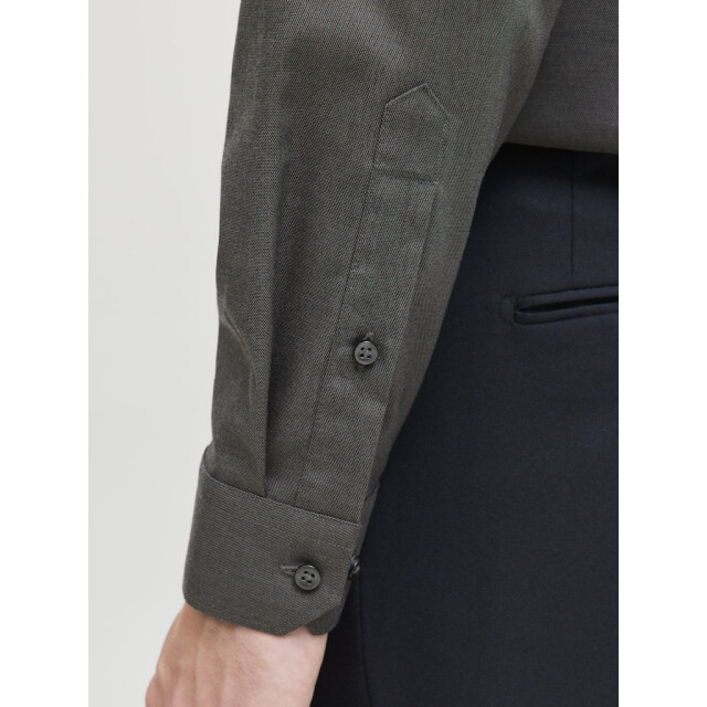 Jack & Jones jprblaparker shirt l/s noos 12227385 dark grey melange 05631.970.0060 large