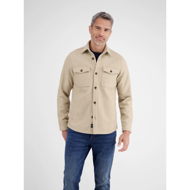 Lerros Heren overshirt 25812801 108 foam white Lerros Overshirt 25812801 108FoamWhite large