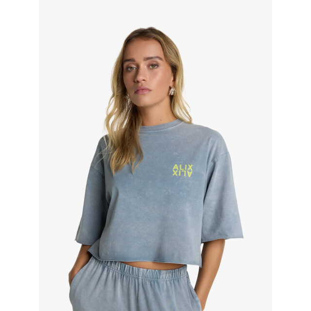 Alix The Label Dames t-shirt raw edge mid grey 2507855188-920 large
